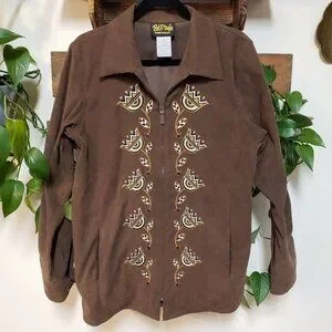 Veste Bob Mackie Wearable Art - Taille M - Marron - Occasion Excellent état